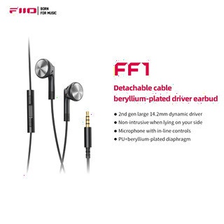  FiiO FF1 유선 이어버드 - 오리지널 HD 마이크 탑재 게이밍 음악용