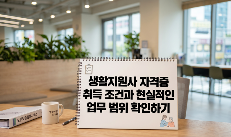  생활지원사 자격증 취득 조건과 현실적인 업무 범위 확인하기