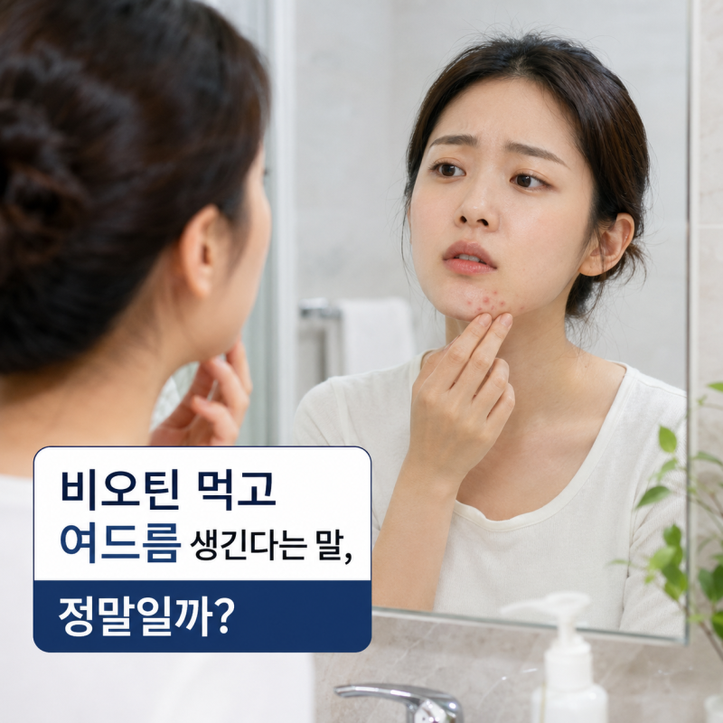 비오틴 먹고 여드름 생긴다는 말, 정말일까? 제가 겪은 턱 트러블 탈출기