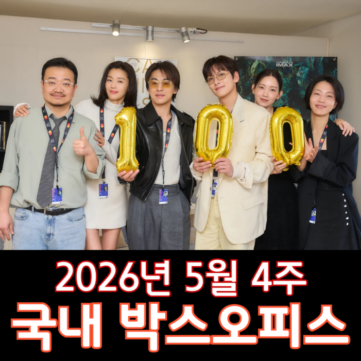  [2026년 5월 4주 국내 박스오피스] 연상호 감독 신작 '군체' 개봉 첫 주말 스코어 전국 128만