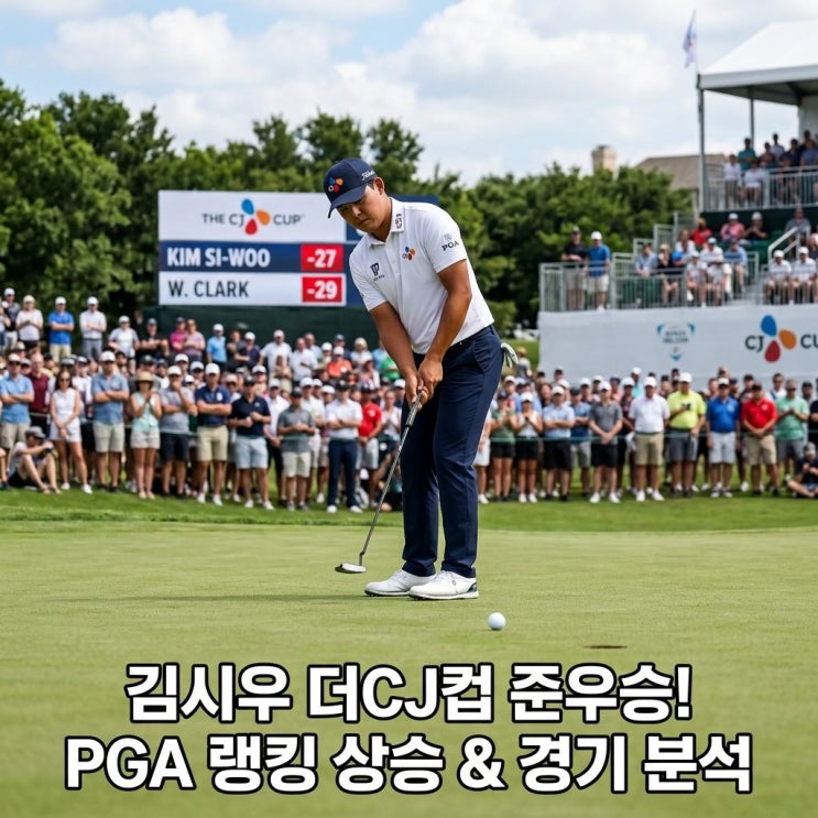 <b>김시우</b> 더CJ컵 <b>준우승</b> PGA 현재순위와 경기분석