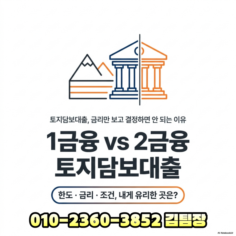 1금융 vs 2금융 토지담보대출 한도 금리 조건 어디가 더 유리할까