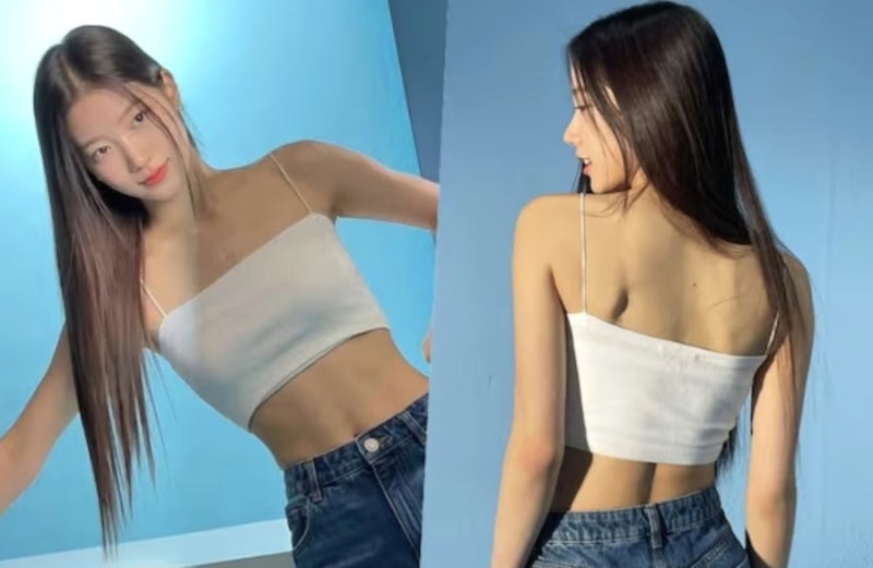 청순한 얼굴 뒤에 숨겨진 반전, 르세라핌 카즈하의 탄탄한 근육질 몸매 비밀