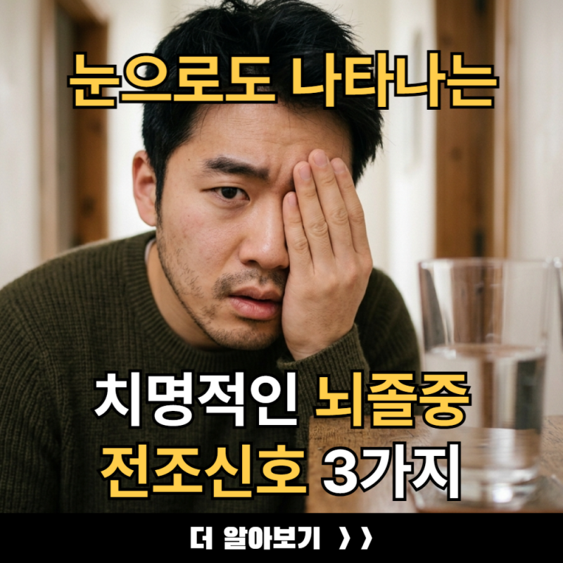 눈으로도 나타나는 치명적인 뇌졸중 전조신호 3가지