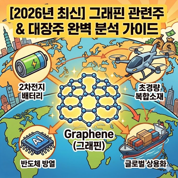  2026년 그래핀 관련주 대장주 TOP 5 총정리 (크리스탈신소재 상보 이엔플러스)