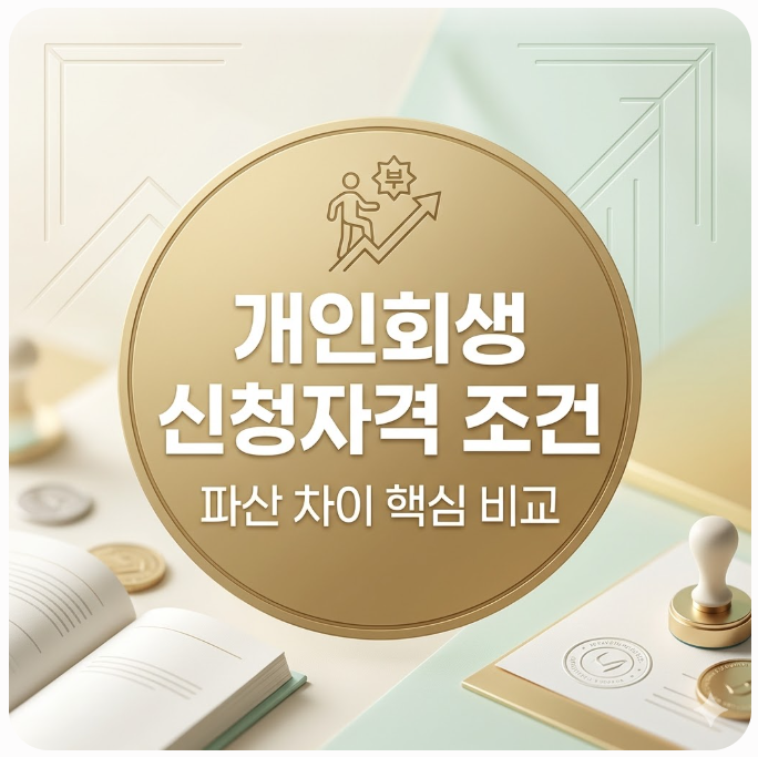  2026년 기준 개인회생 신청자격 조건과 파산 차이 핵심 비교