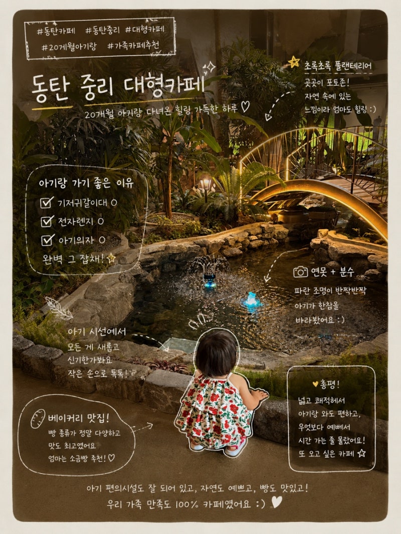 동탄 아기랑 가기 좋은 대형카페 추천, 바스타미 식물카페 후기(기저귀갈이대,전자렌지,아기....