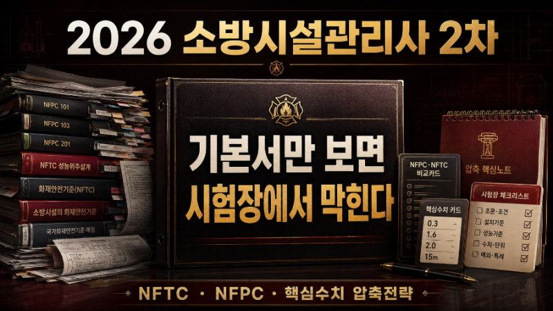 2026 소방시설관리사 2차 시험일정 확정｜기본서만 보면 시험장에서 막히는 이유