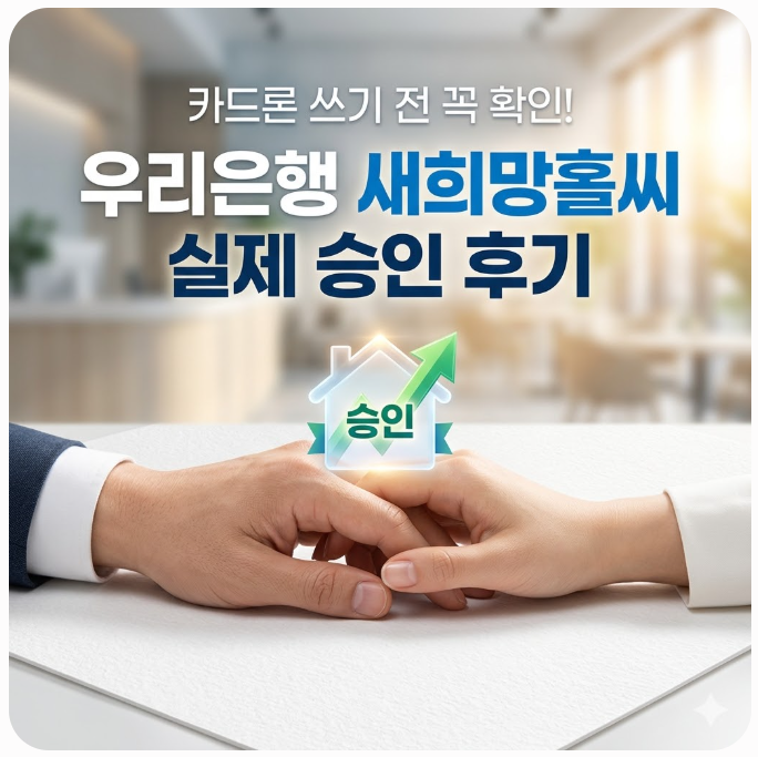  카드론 쓰기 전에 꼭 확인해야 할 우리은행 새희망홀씨 실제 승인 후기