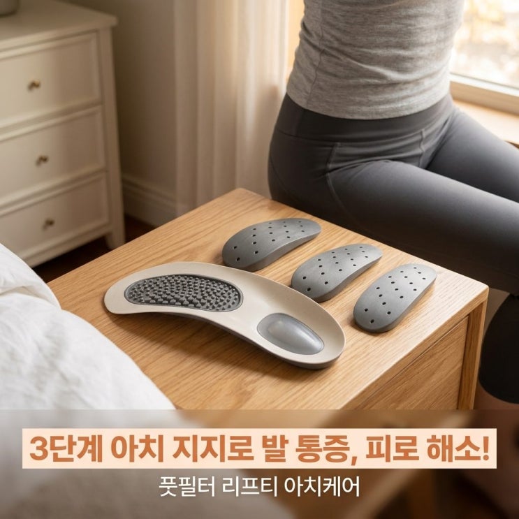  풋필터 리프티 아치케어 깔창, 족저근막 통증 줄이는 기능성 아치 서포트 인솔 리뷰