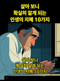  살아 보니 확실히 알게 되는 인생의 지혜 10가지