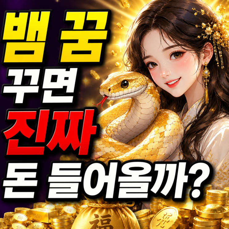  뱀 꿈 꾸면 진짜 돈 들어올까