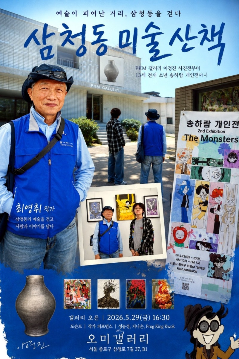 [삼청동 미술 산책] PKM 갤러리 이정진 사진전부터 13세 천재 소년 송하람 개인전까지, 예술로 ....
