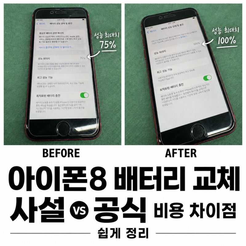 아이폰8 배터리 교체 비용, 공식 센터와 사설 수리점 차이점