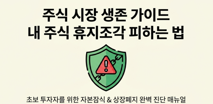  자본잠식 뜻과 상장폐지 조건 완벽 정리: 내 주식이 휴지조각이 되기 전 피하는 법