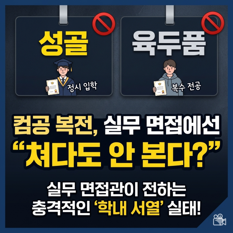  컴공 복수전공하면 쳐다도 안 본다고? 실무 면접관이 겪은 소름 돋는 학내 서열