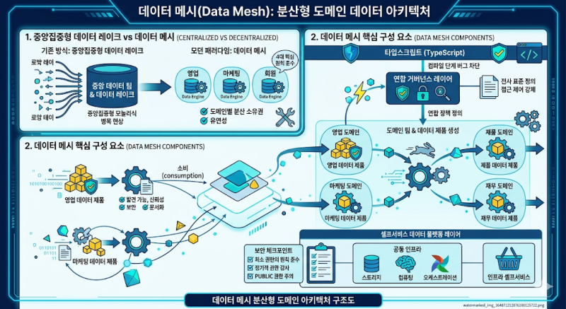 중앙집중형 DB의 한계를 넘다: 차세대 아키텍처 데이터 메시(Data Mesh) 개념 정리