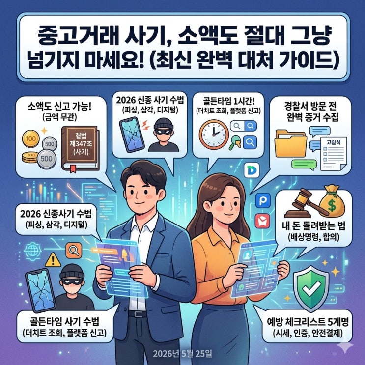  중고거래 사기 소액도 신고 가능할까? 초기 대처부터 환불까지 완벽 가이드