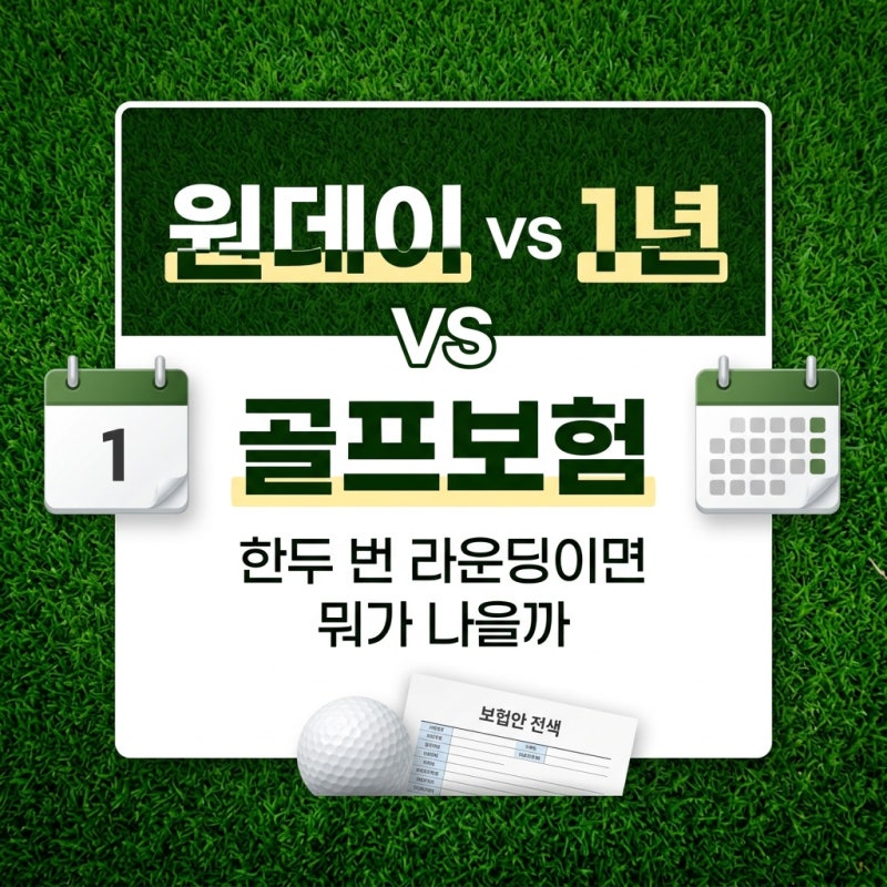 일일 골프보험 vs 골프보험, 한두 번 라운딩이면 굳이 1년짜리일까