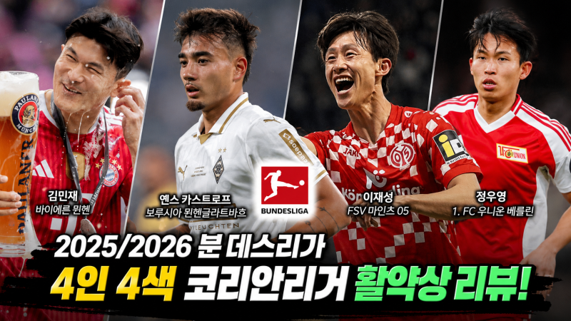 2025/2026 분데스리가 코리안 리뷰 | 김민재·이재성·정우영·옌스 카스트로프 네 명의 태극전....