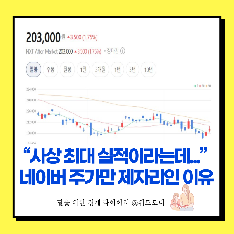 “사상 최대 실적이라는데...” 네이버 주가만 제자리인 이유