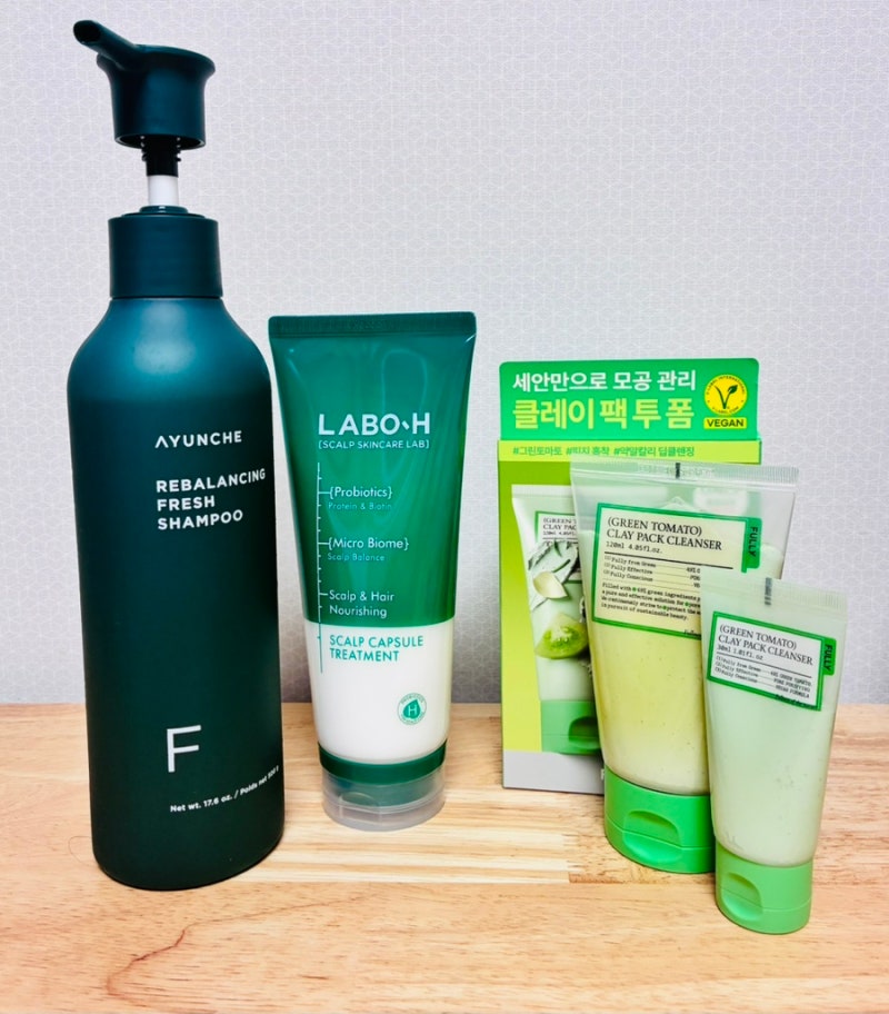 아윤채 리밸런싱 모이스처 샴푸, 라보에이치 두피강화 트리트먼트,그린토마토 클레이팩 클....