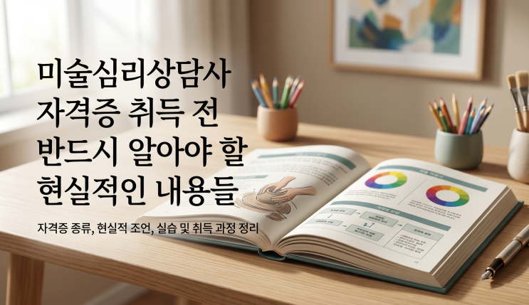  미술심리상담사 자격증 취득 전 반드시 알아야 할 현실적인 내용들