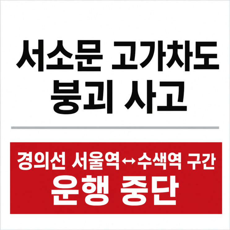  서소문 고가차도 붕괴 사고 — 경의선 서울역↔수색역 구간 운행 중단
