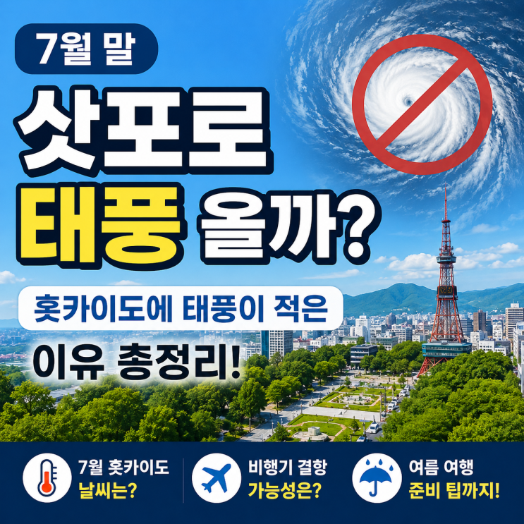 7월 말 삿포로 <b>태풍</b> 올까? 홋카이도에 <b>태풍</b>이 적은 이유 총정리