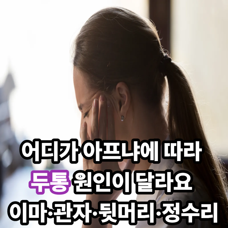 어디가 아프냐에 따라 두통 원인이 달라요 이마·관자·뒷머리·정수리