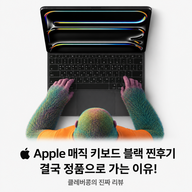 Apple 매직 키보드 아이패드 프로 13 M5 M4 블랙 찐후기: 결국 정품으로 가는 이유!