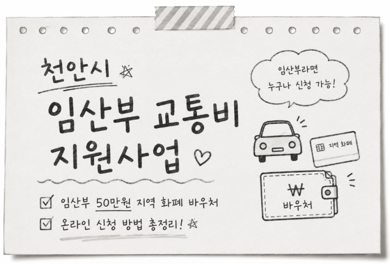 천안시 임산부 교통비 지원사업 / 임산부 50만원 지역 화폐 바우처 /천안시 임산부 교통비 지....