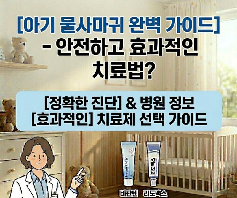 아기 물사마귀 치료 제거 병원, 율무 연고 비판텐 리도맥스 사용 팁