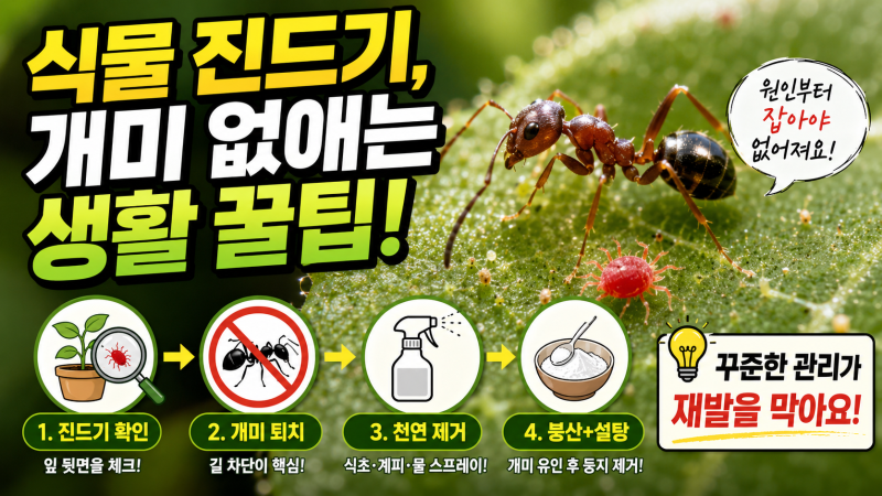 식물 진드기의 원인? 개미가 진드기(응애)를 키운다!-진드기,개미 박멸방법