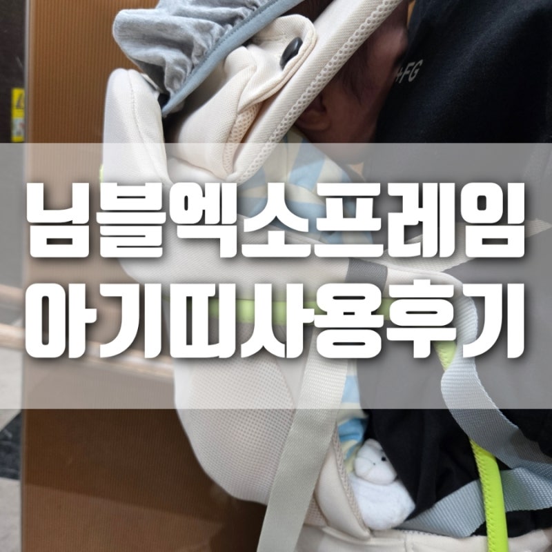 롯데백화점 님블 엑소프레임 아기띠 실제사용후기 (신생아부터) 아기띠추천