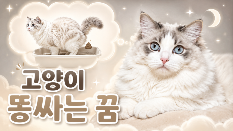 [고양이 똥 꿈 해몽] 고양이 똥 치우는 꿈, 똥을 만지는 꿈 똥싸는꿈 의미는?