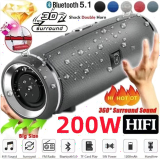  200W 휴대용 블루투스 스피커 - IPX7 방수 서브 우퍼 사운드