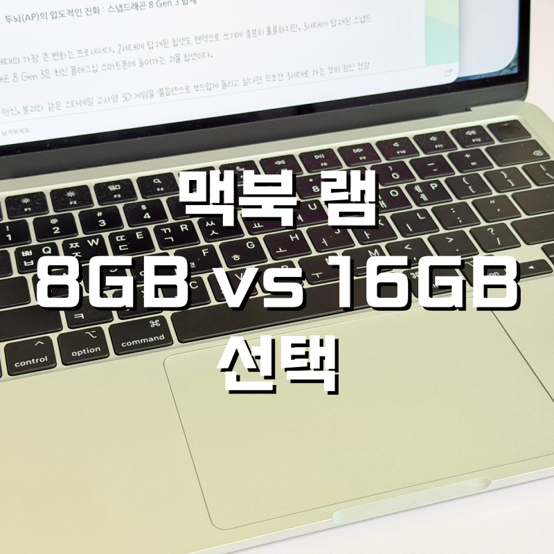 맥북 에어 M2 16GB 램 1년 실사용 후기, 8GB 샀으면 피눈물 흘릴 뻔한 이유