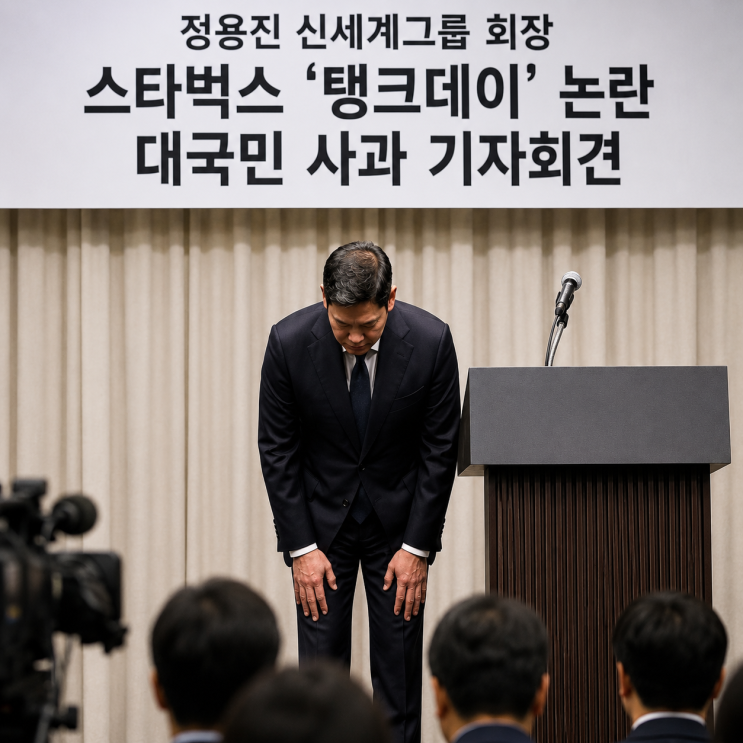 <b>스타벅스</b> ‘<b>탱크데이</b>’ 논란, 왜 정용진 회장까지 직접 <b>사과</b>했... 