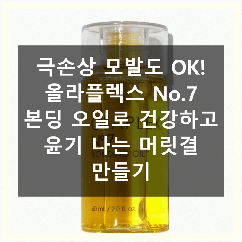 올라플렉스 No.7 본딩 오일로 극손상 모발에 새 생명을 불어넣다