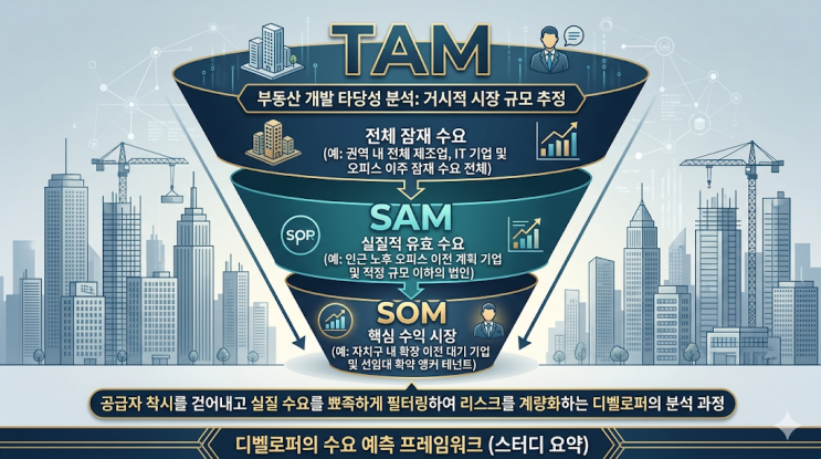  부동산 개발 타당성 분석과 TAM SAM SOM 모델을 활용한 디벨로퍼의 수요 예측 전략
