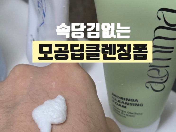  클렌징폼추천 속당김 없는 모공 딥클렌징 티샤 모링가 폼클렌징 후기