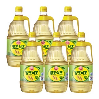  오뚜기 양조 식초 1.8L 6개 - 깔끔한 신맛 대용량 경제포장