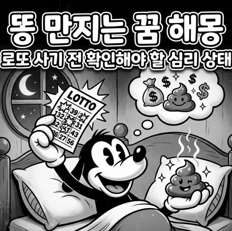 똥 만지는 꿈 해몽 로또 사기 전 확인해야 할 심리 상태
