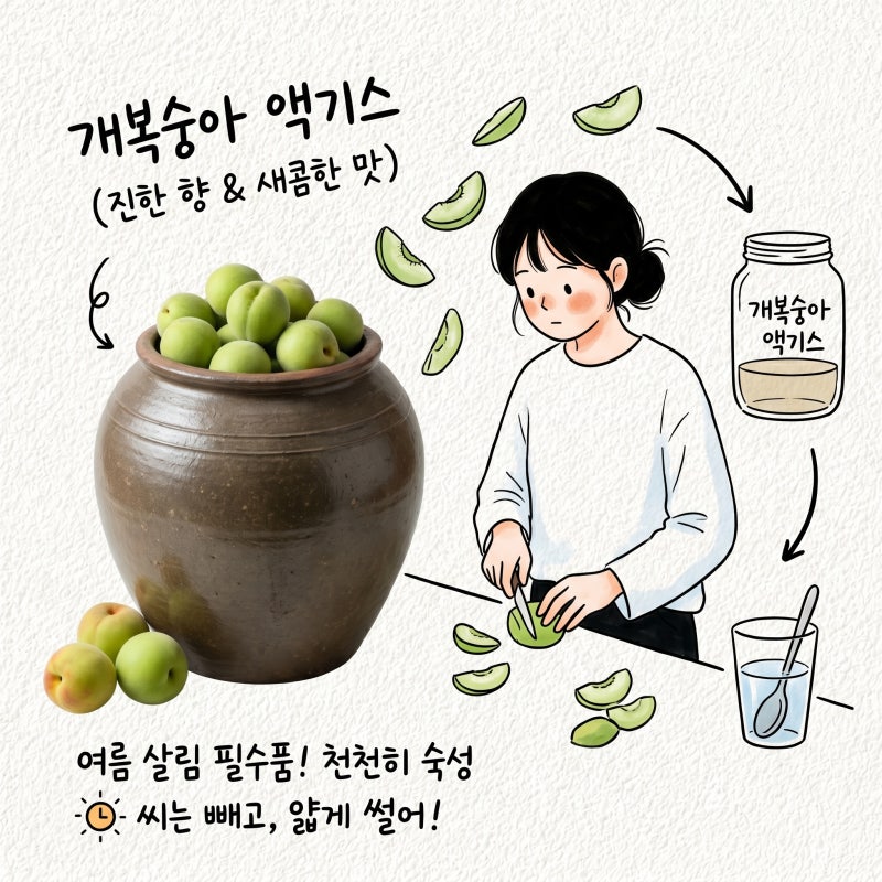 개복숭아 효능 수확시기 액기스 효소 개복숭아나무