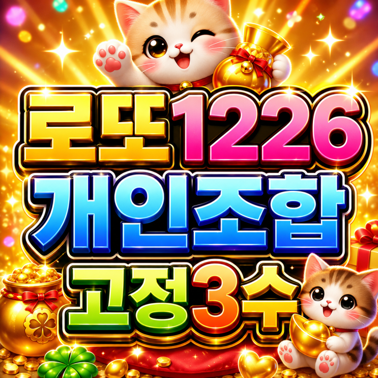  2026 로또 1226회 개인조합 고정3수 모의번호 해외로또, 반자동 전략으로 보는 핵심 분석! 