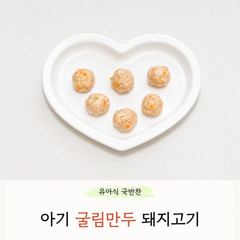 아기 굴림만두 만들기 돼지고기 요리 냉동 보관방법 무염 유아식