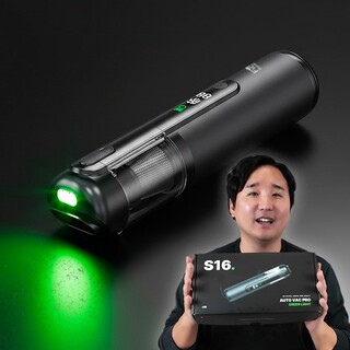  픽스 차량용 핸디 그린라이트 무선 청소기 에어건 19000Pa - 강력 흡입 LED 올인원