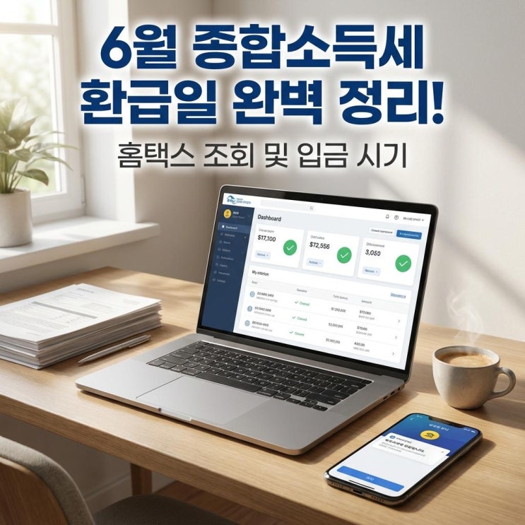  6월 종합소득세 환급일 완벽 정리! 홈택스 조회 및 입금 시기