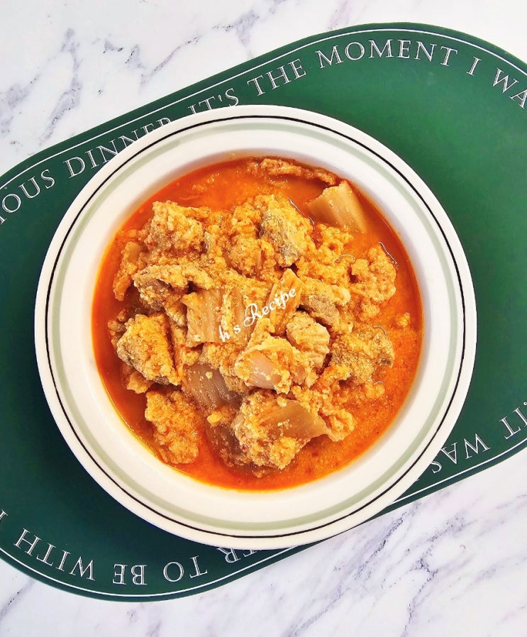 콩비지찌개 레시피 김치돼지고기 비지찌개 만드는법 다이어트 음식!